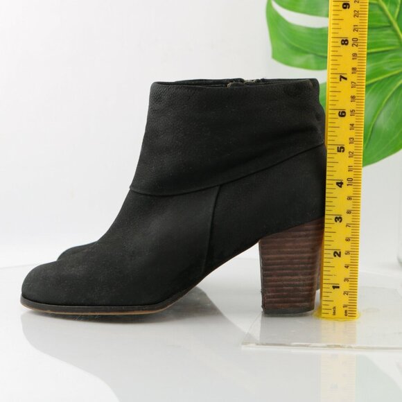 Cole Haan Womens Cassidy Boot Size 7.5 Black Nubuck Leather Block Heel Bootie - Picture 7 of 12